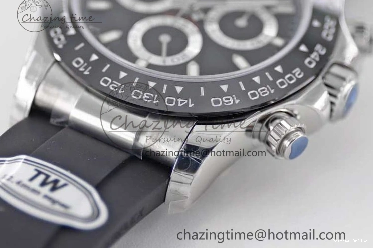 0129 Refined Daytona 116519 SS TWF 1:1 Best Edition 904L Steel Black Dial on Oysterflex Strap A 2409